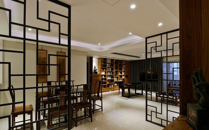 古韻悠長(zhǎng)中式風(fēng)格80平米二居室餐廳吊頂裝修效果圖